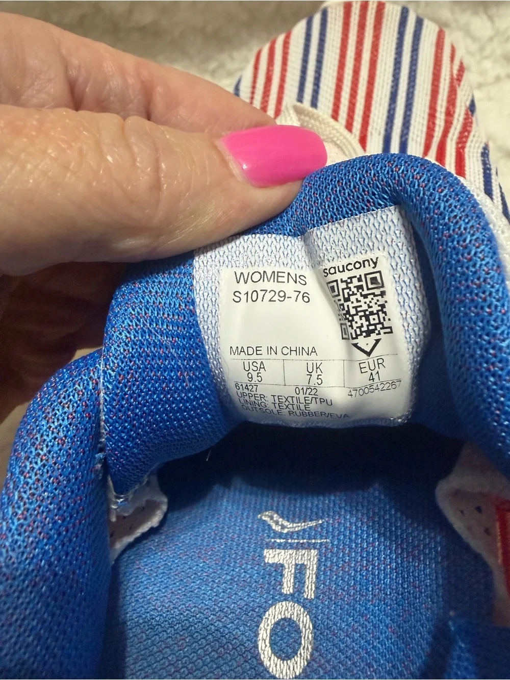 Saucony Women’s Sneakers in Red, White & Blue Stripes